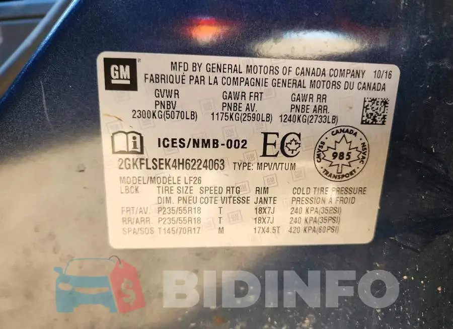 2GKFLSEK4H6224063 Photo# 14