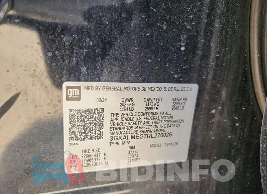 3GKALMEG7RL276026 Photo# 12