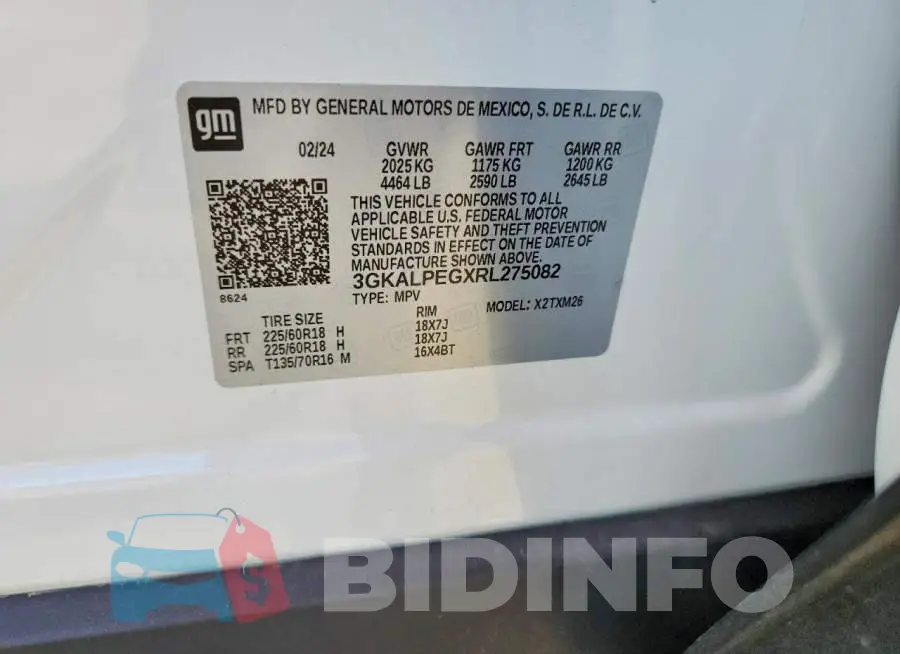 3GKALPEGXRL275082 Photo# 12