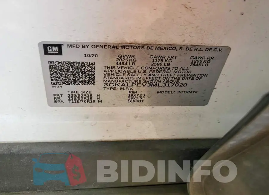 3GKALPEV3ML317020 Photo# 13