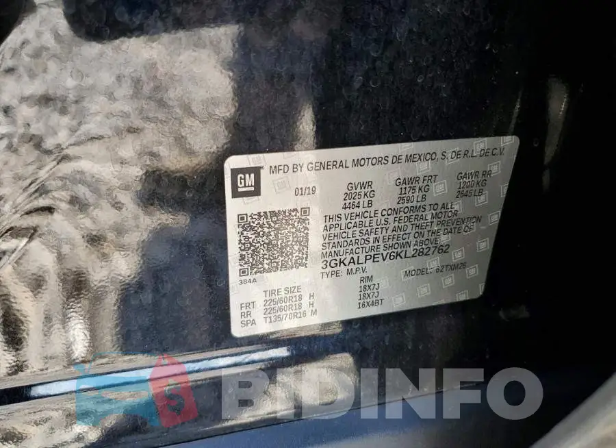3GKALPEV6KL282762 Photo# 13