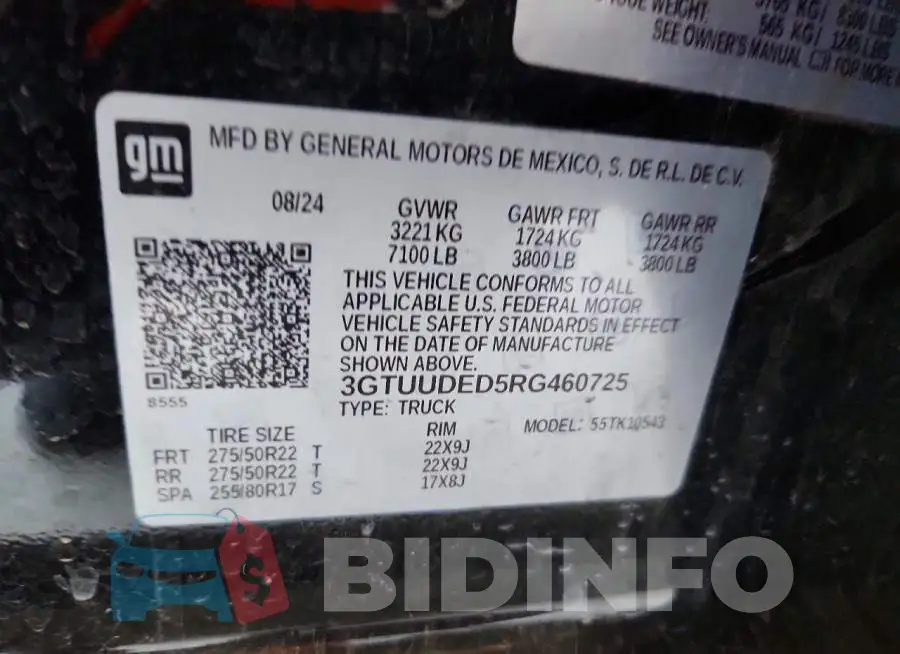 3GTUUDED5RG460725 Photo# 12