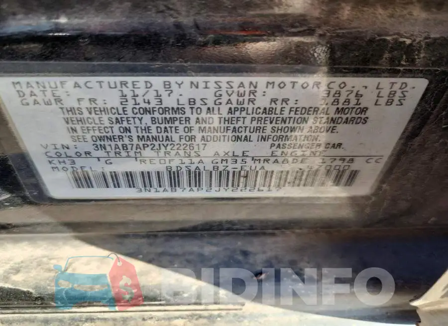 3N1AB7AP2JY222617 Photo# 12