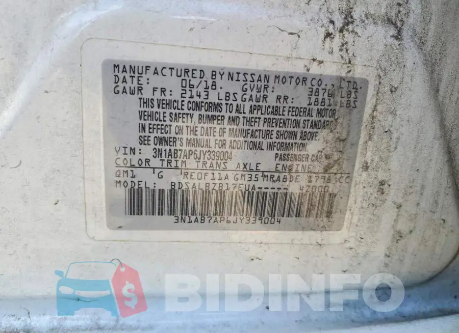 3N1AB7AP6JY339004 Photo# 12