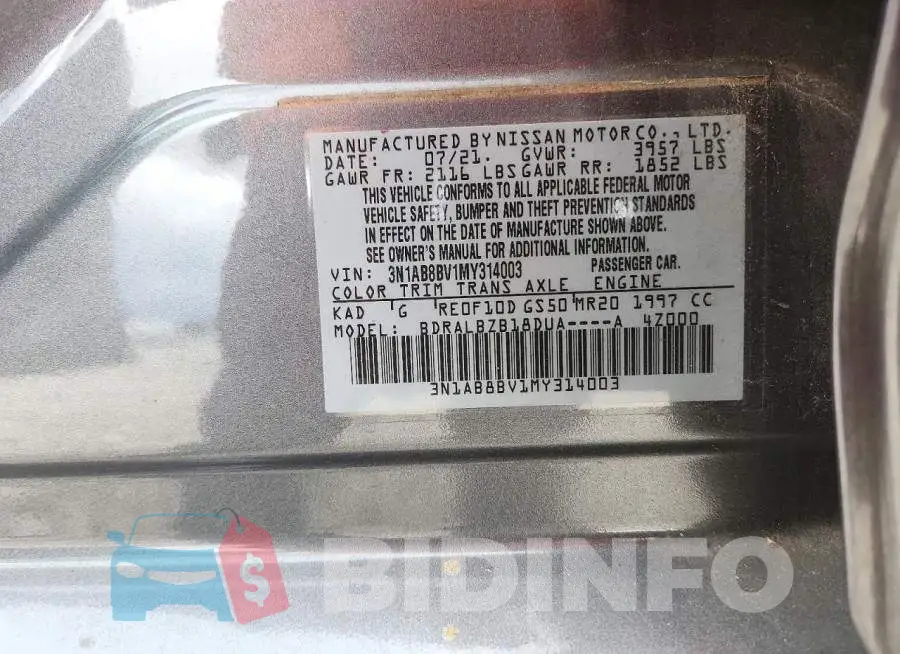3N1AB8BV1MY314003 Photo# 12