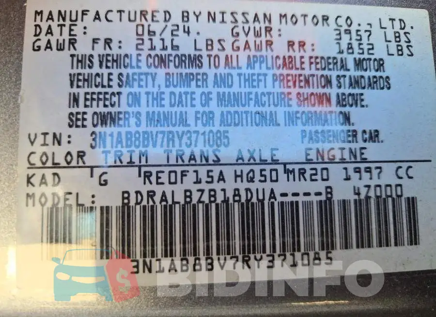 3N1AB8BV7RY371085 Photo# 12