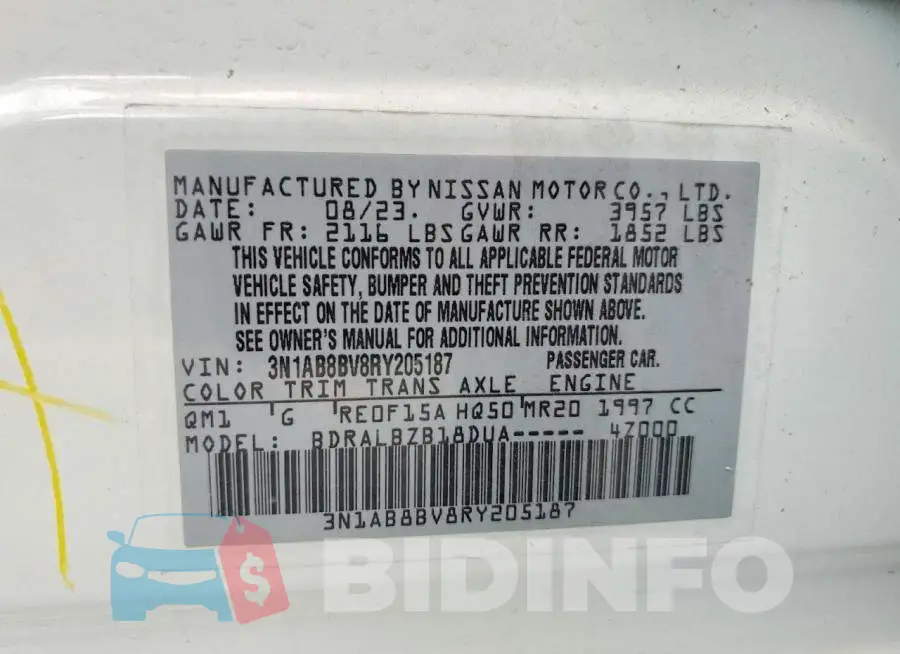 3N1AB8BV8RY205187 Photo# 12