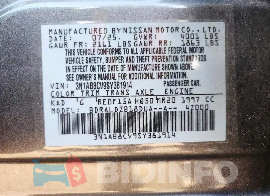 3N1AB8CV9SY381914 Photo# 12