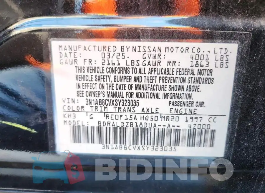 3N1AB8CVXSY323035 Photo# 12