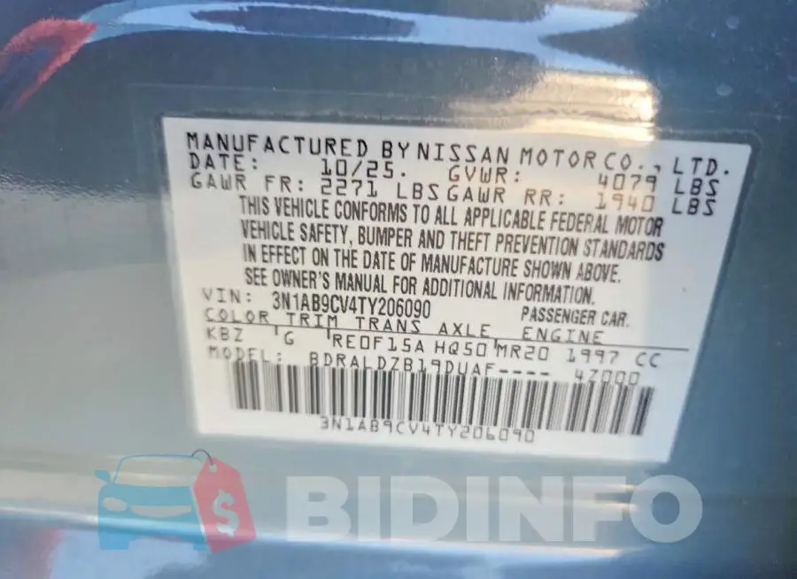 3N1AB9CV4TY206090 Photo# 12