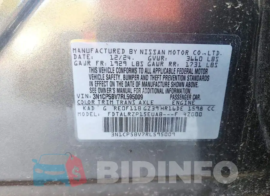 3N1CP5BV7RL595009 Photo# 13