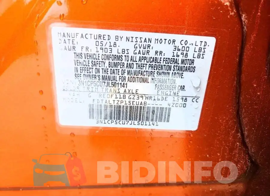 3N1CP5CU7JL501141 Photo# 13