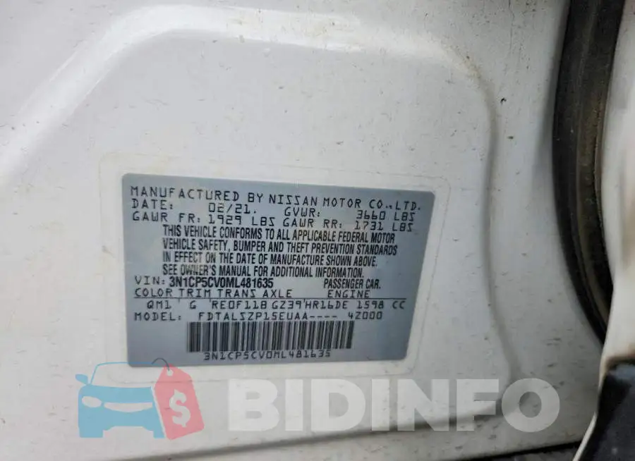 3N1CP5CV0ML481635 Photo# 13