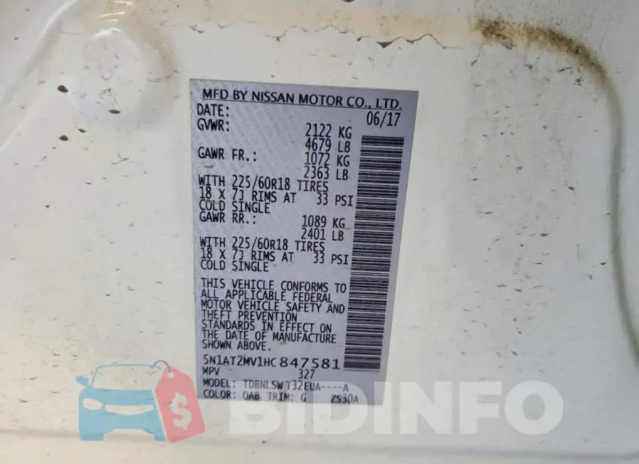 5N1AT2MV1HC847581 Photo# 13