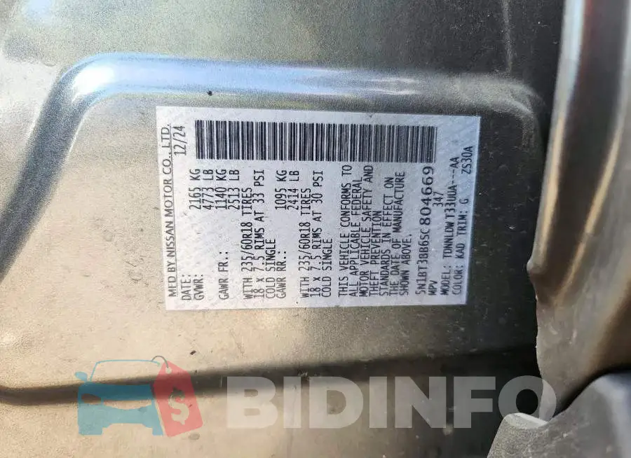 5N1BT3BB6SC804669 Photo# 12