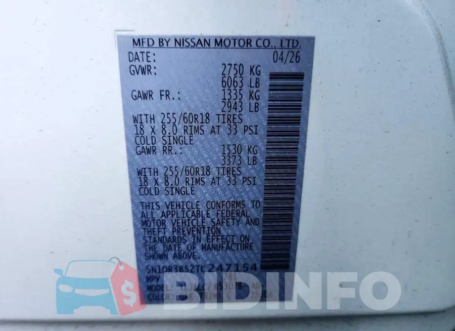 5N1DR3BS2TC247154 Photo# 14