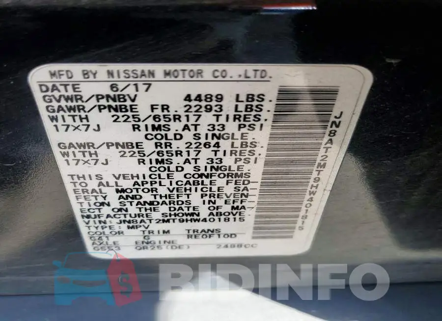 JN8AT2MT9HW401815 Photo# 14