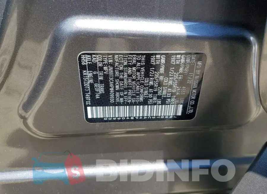 JN8BT3CA4PW409930 Photo# 13