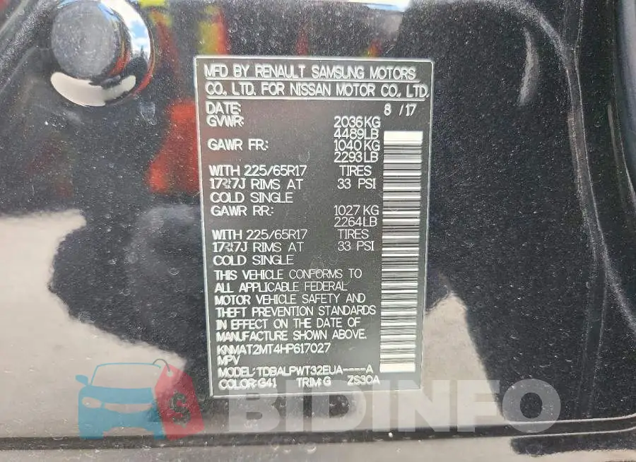 KNMAT2MT4HP617027 Photo# 14