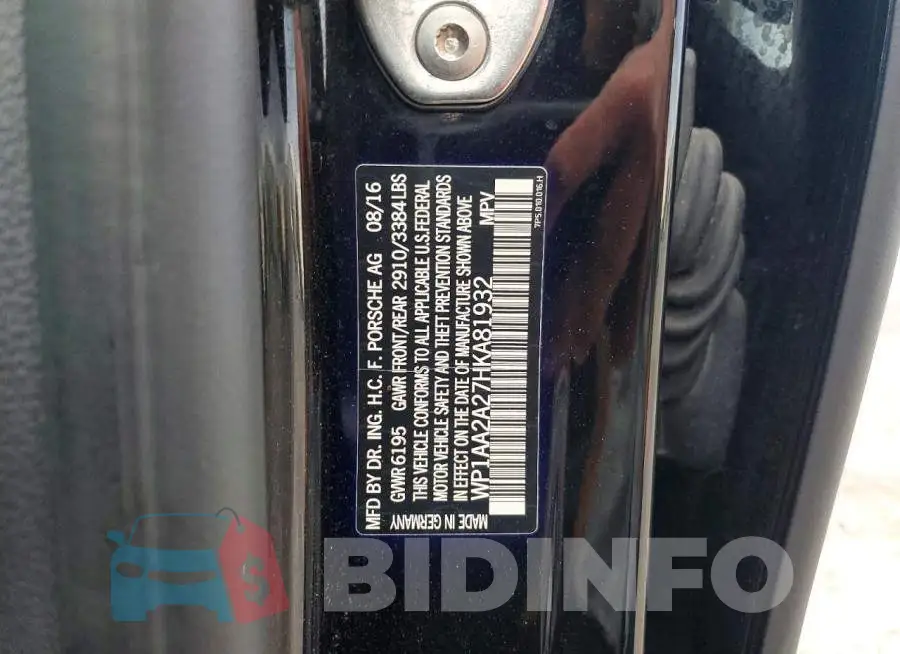 WP1AA2A27HKA81932 Photo# 13