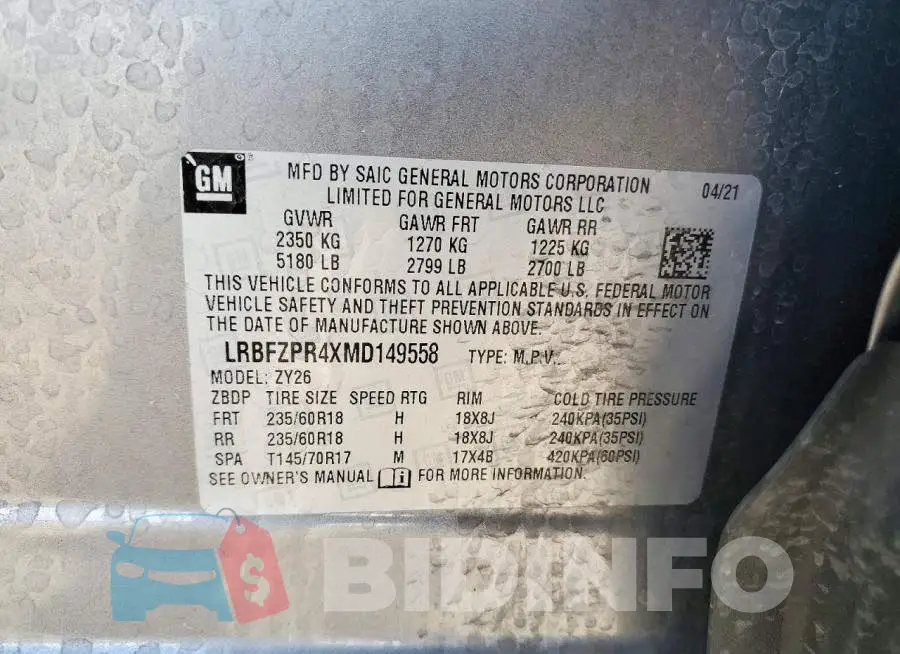 LRBFZPR4XMD149558 Photo# 14