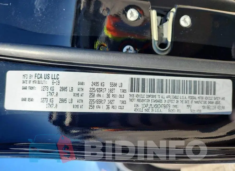 1C4PJMLX5KD478079 Photo# 13