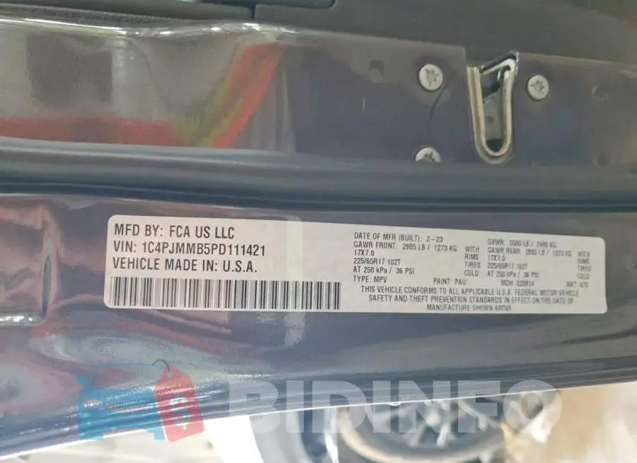1C4PJMMB5PD111421 Photo# 13