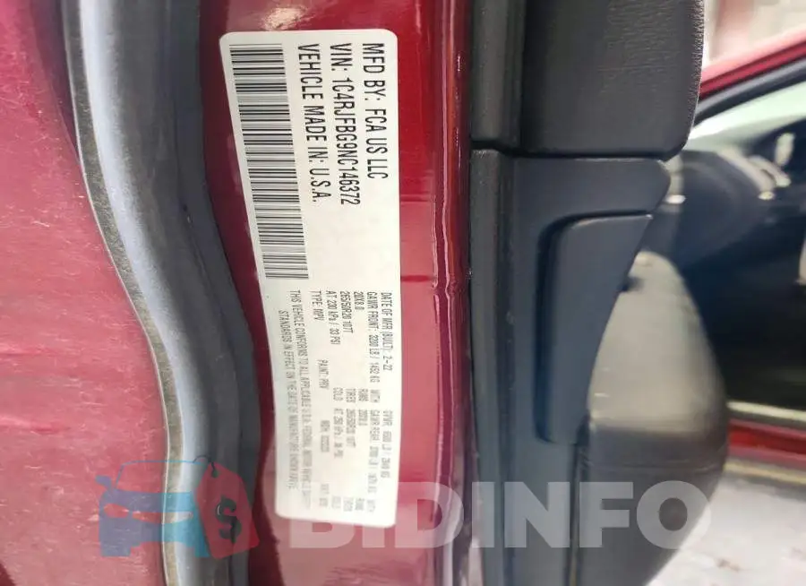 1C4RJFBG9NC146372 Photo# 13