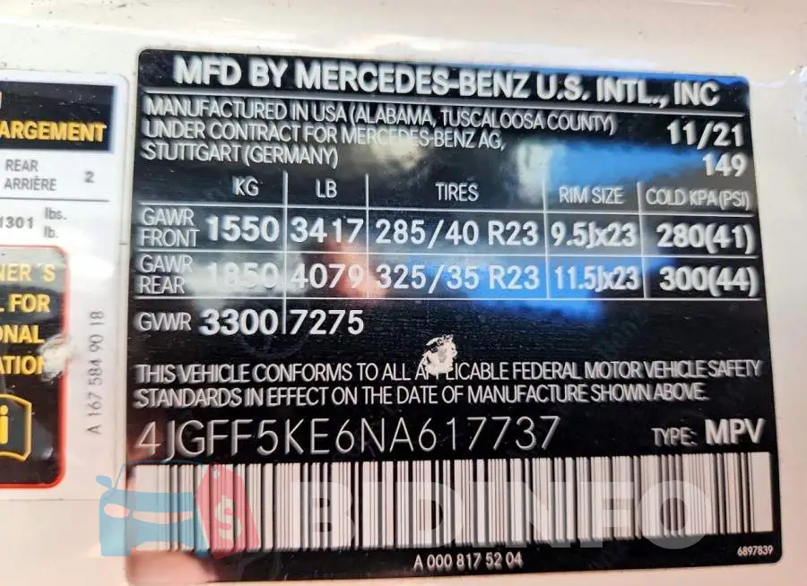 4JGFF5KE6NA617737 Photo# 13