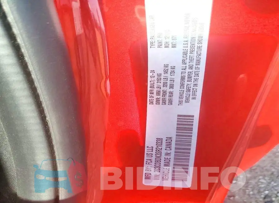2C3CDBDK3SR210338 Photo# 12
