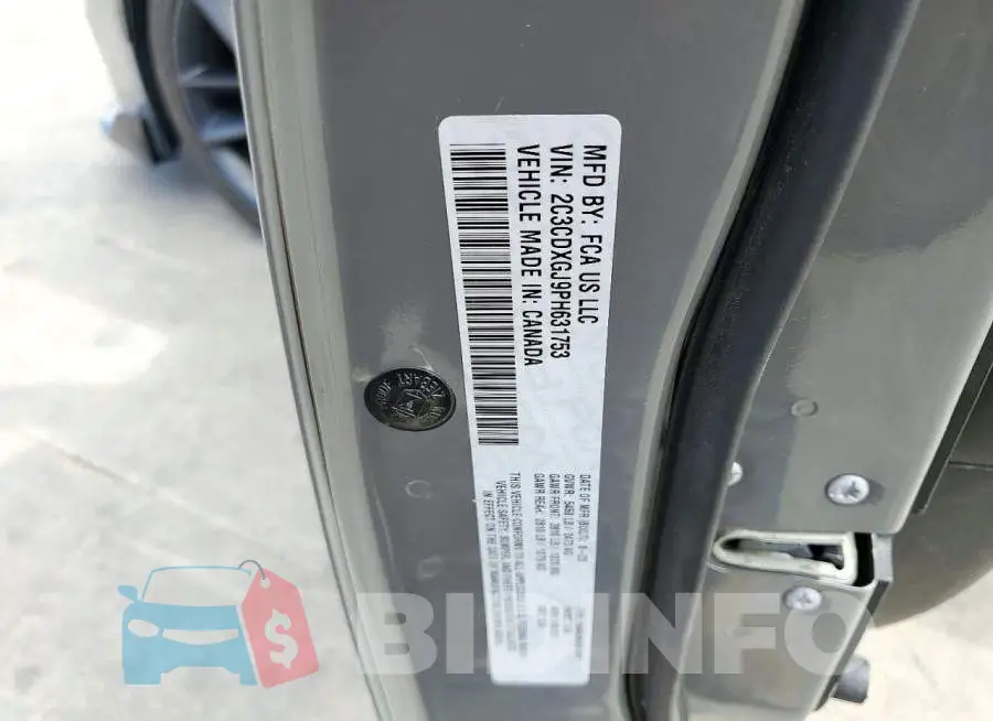 2C3CDXGJ9PH631753 Photo# 12