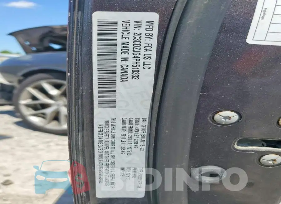 2C3CDZJG4PH510332 Photo# 12