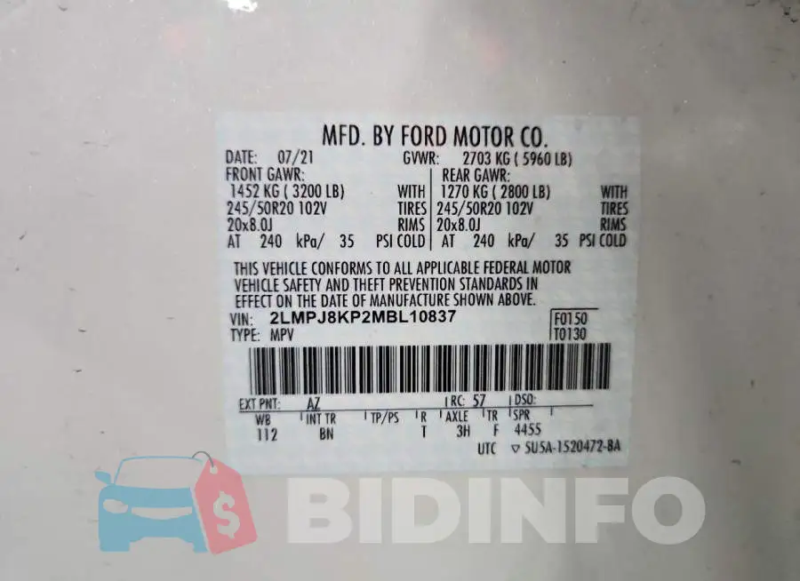 2LMPJ8KP2MBL10837 Photo# 13