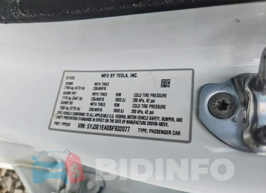 5YJ3E1EA0SF932077 Photo# 12