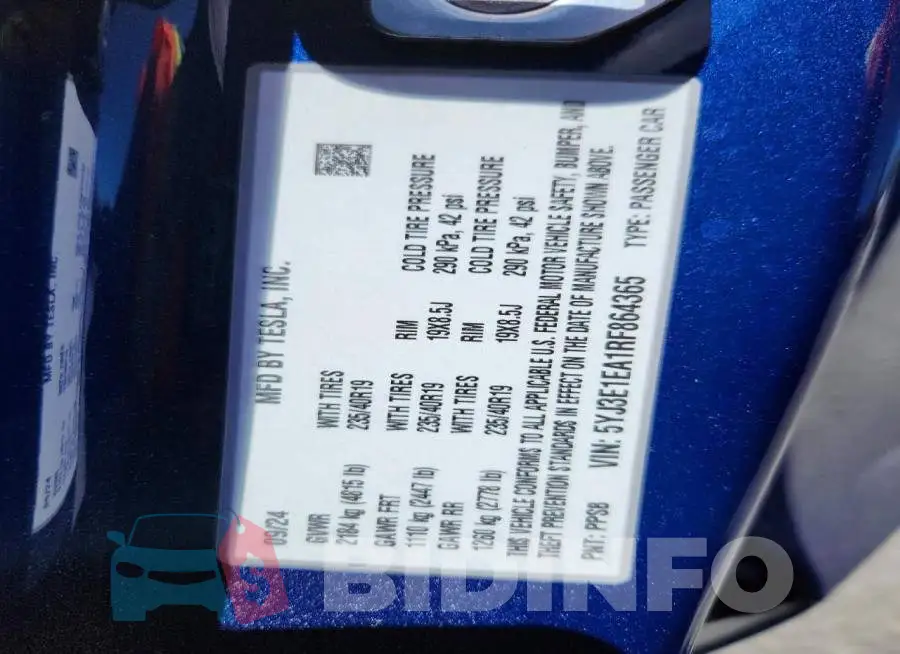 5YJ3E1EA1RF864365 Photo# 13