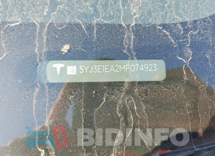 5YJ3E1EA2MF074923 Photo# 12
