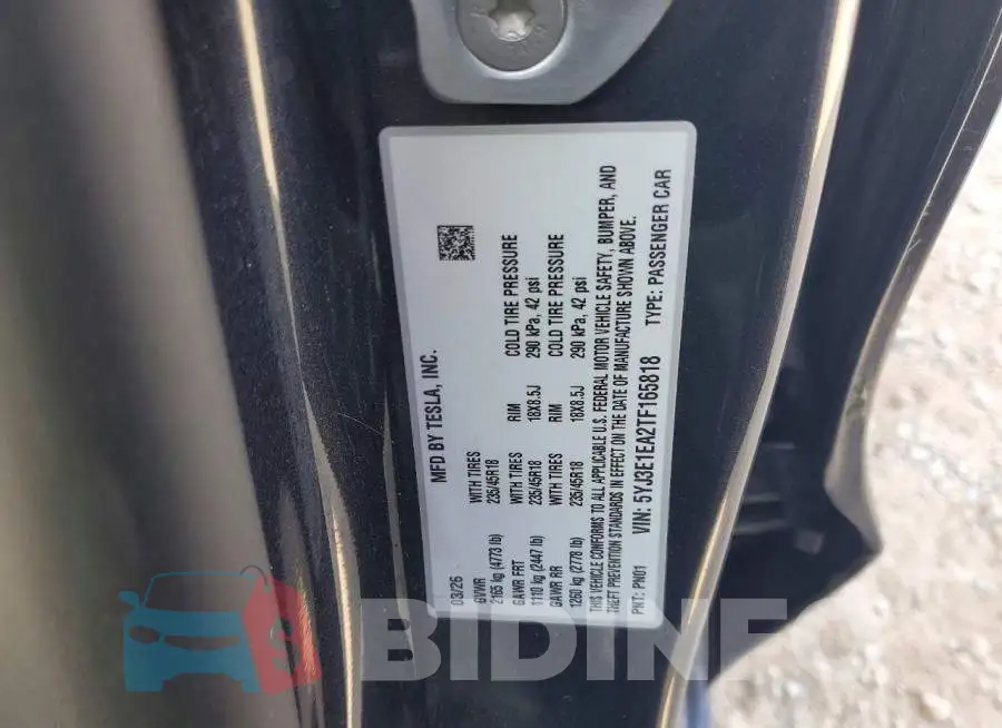 5YJ3E1EA2TF165818 Photo# 12