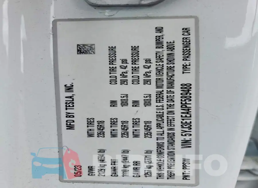 5YJ3E1EA4PF589488 Photo# 13