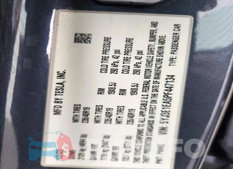 5YJ3E1EA5PF447134 Photo# 12