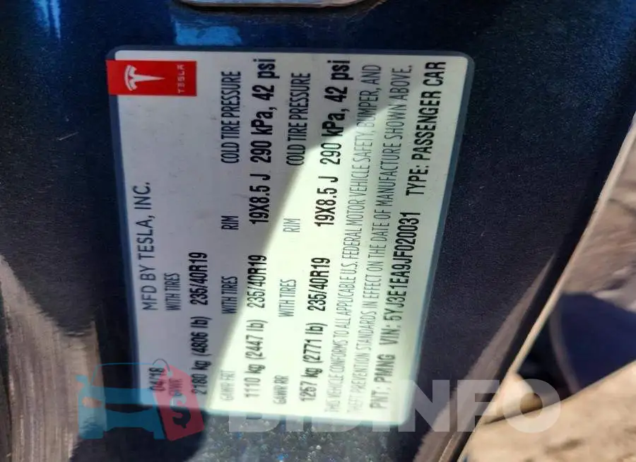5YJ3E1EA9JF020031 Photo# 12