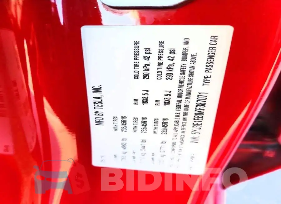 5YJ3E1EB0KF387071 Photo# 12