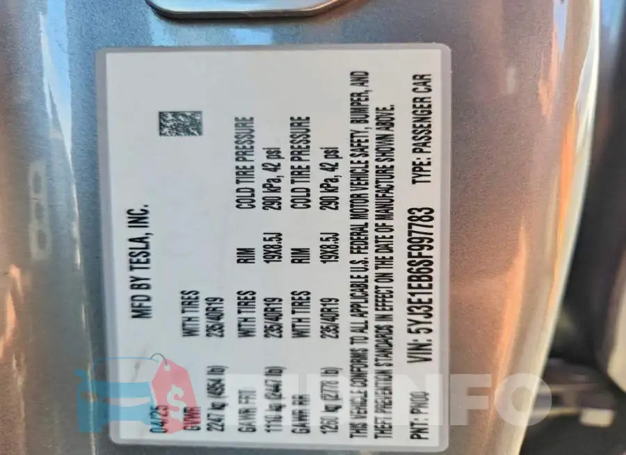 5YJ3E1EB6SF997783 Photo# 13