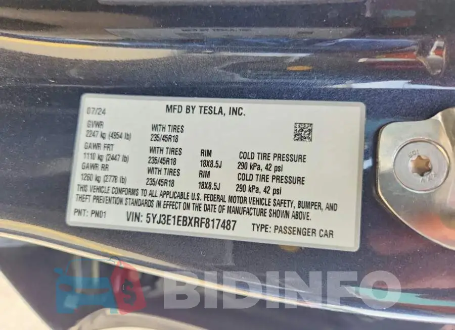 5YJ3E1EBXRF817487 Photo# 12