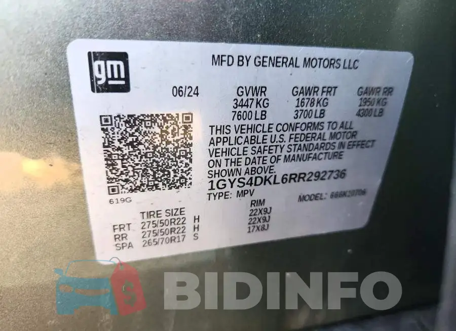 1GYS4DKL6RR292736 Photo# 13