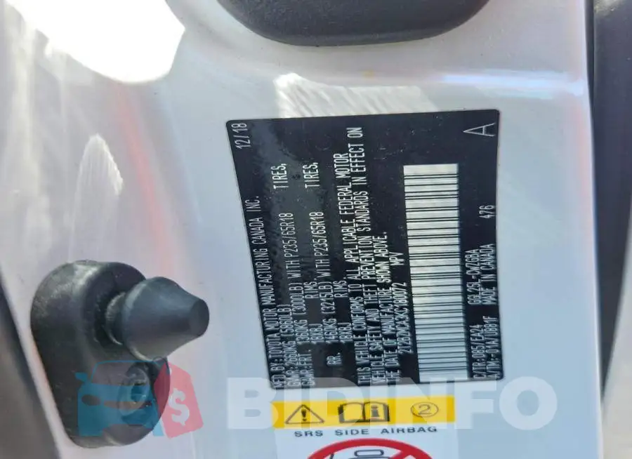 2T2BZMCA3KC180072 Photo# 12