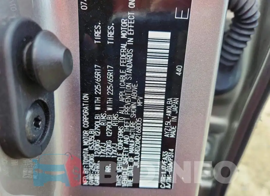 JTJDJRDZXM2168005 Photo# 13