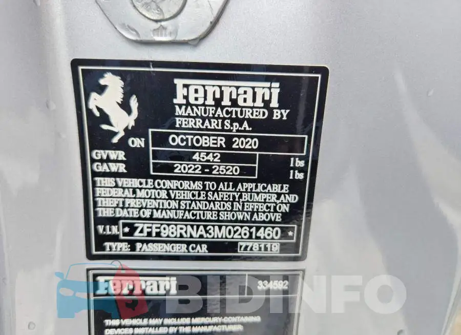 ZFF98RNA3M0261460 Photo# 13