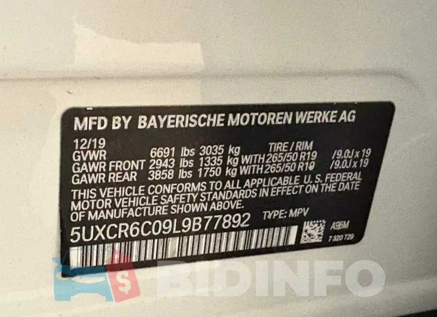 5UXCR6C09L9B77892 Photo# 10