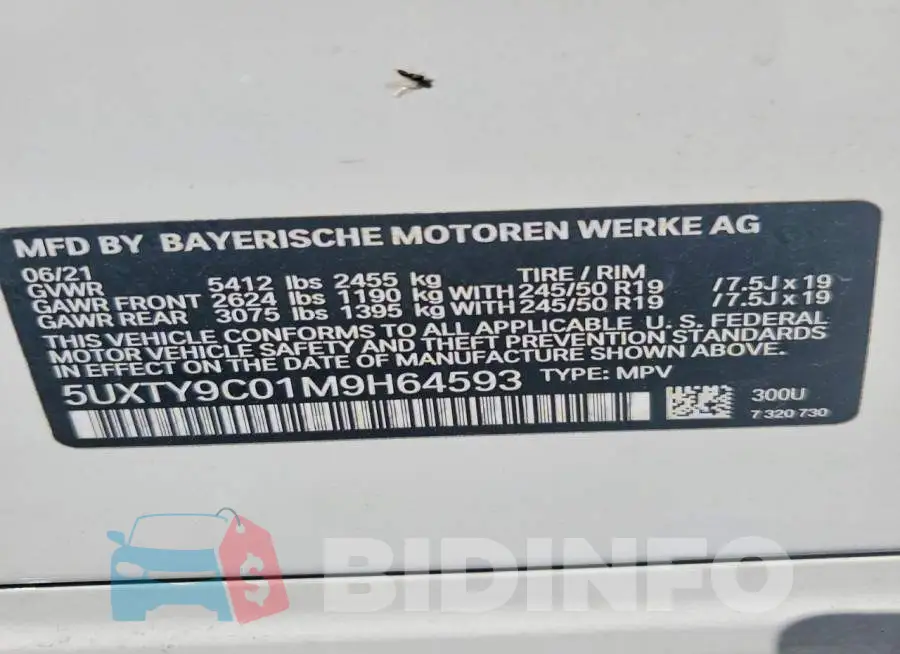 5UXTY9C01M9H64593 Photo# 13