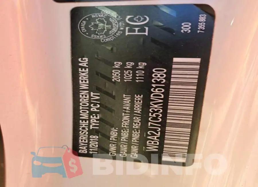 WBA2J7C53KVD61380 Photo# 12